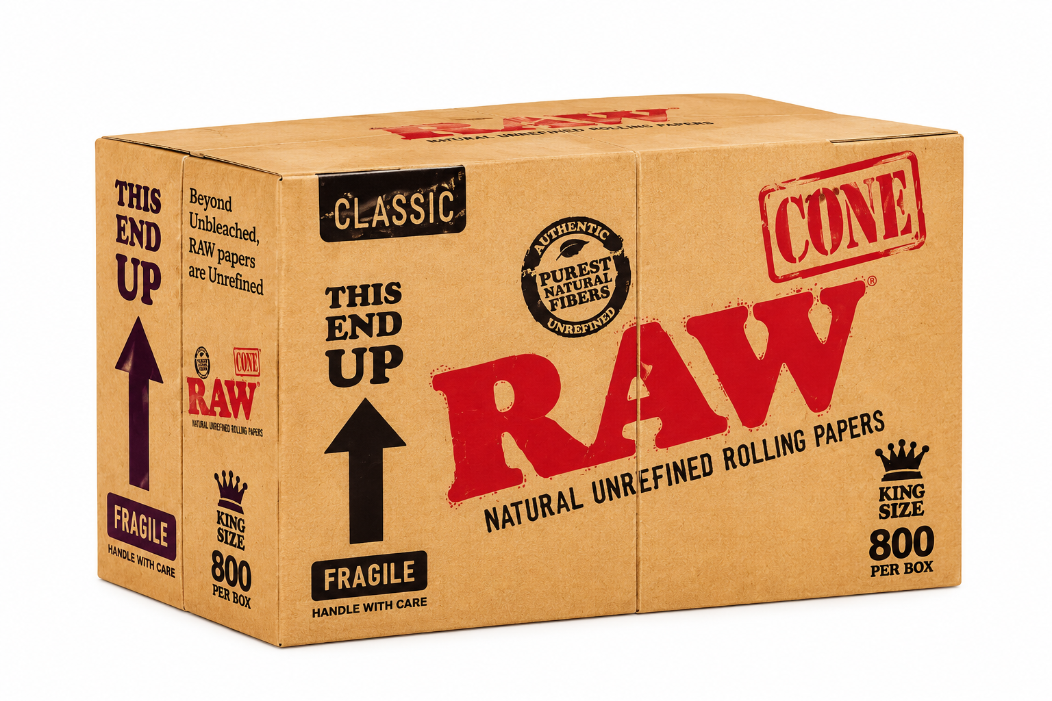 RAW Classic King Size Cones 800-count